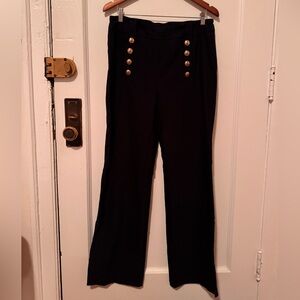 Rachel Zoe Navy Blue Trousers with Gold Buttons